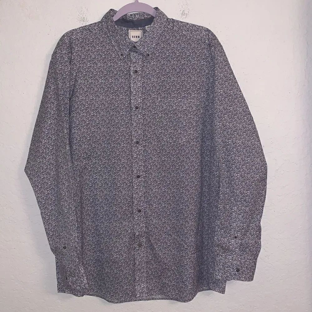 Rowm Cotton Long Sleeve Men’s Shirt Size L